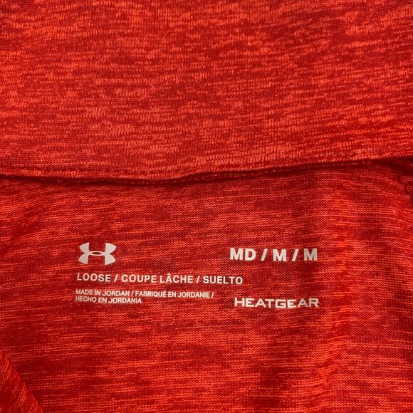 Under Armour Training Shirt Womens M Medium Flame Half Zip Space Dye HeatGear - Picture 7 of 9